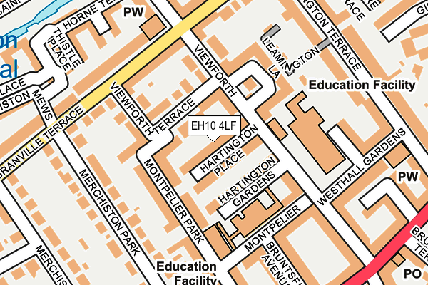 EH10 4LF map - OS OpenMap – Local (Ordnance Survey)