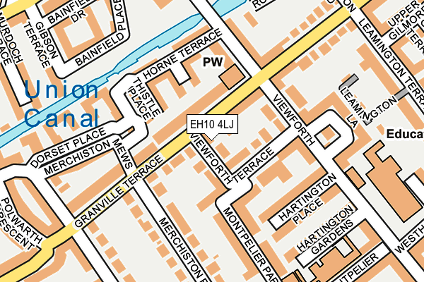 EH10 4LJ map - OS OpenMap – Local (Ordnance Survey)