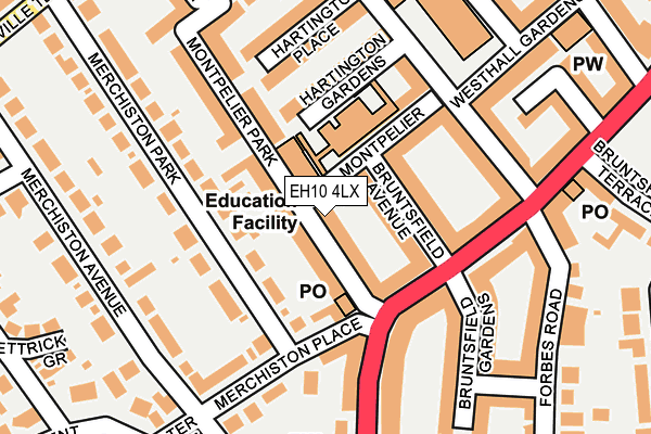 EH10 4LX map - OS OpenMap – Local (Ordnance Survey)