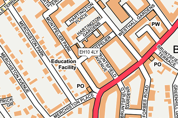 EH10 4LY map - OS OpenMap – Local (Ordnance Survey)