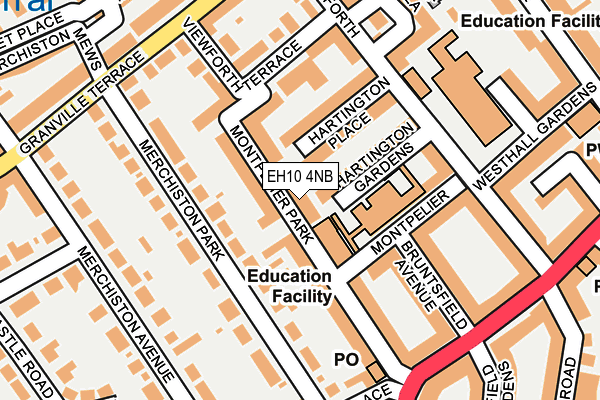 EH10 4NB map - OS OpenMap – Local (Ordnance Survey)