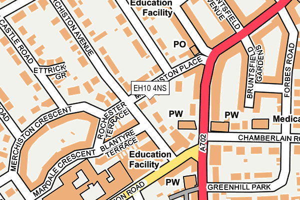 EH10 4NS map - OS OpenMap – Local (Ordnance Survey)