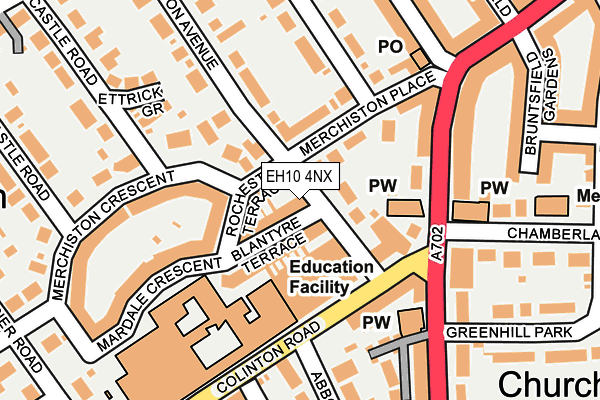 EH10 4NX map - OS OpenMap – Local (Ordnance Survey)