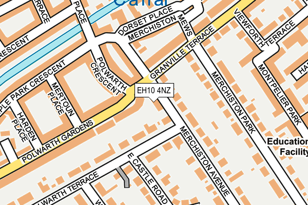 EH10 4NZ map - OS OpenMap – Local (Ordnance Survey)