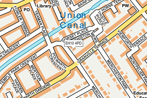 EH10 4PD map - OS OpenMap – Local (Ordnance Survey)