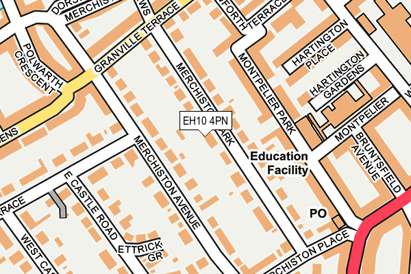 EH10 4PN map - OS OpenMap – Local (Ordnance Survey)