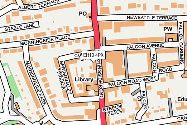 EH10 4PX map - OS OpenMap – Local (Ordnance Survey)