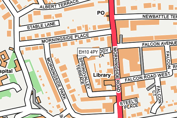 EH10 4PY map - OS OpenMap – Local (Ordnance Survey)