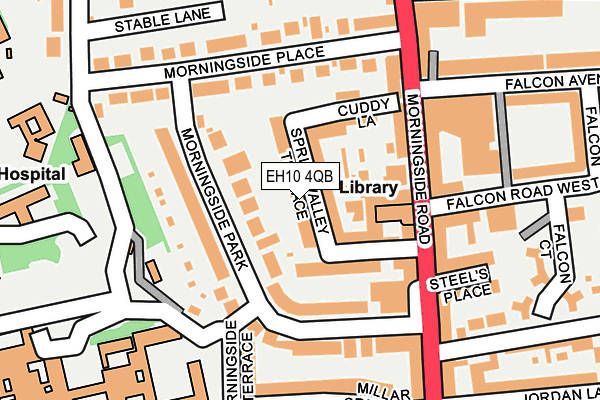 EH10 4QB map - OS OpenMap – Local (Ordnance Survey)