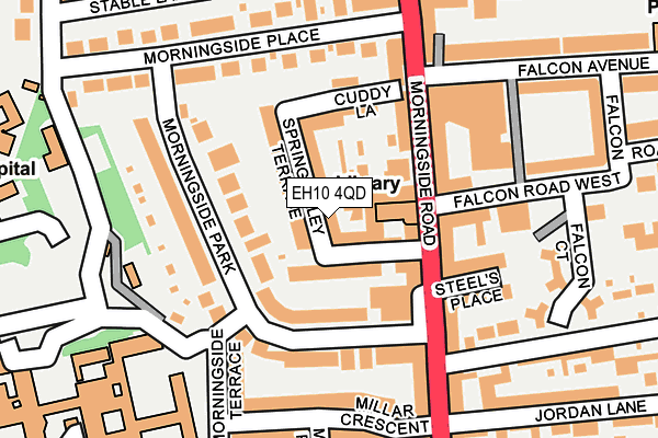 EH10 4QD map - OS OpenMap – Local (Ordnance Survey)