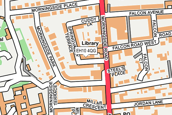 EH10 4QG map - OS OpenMap – Local (Ordnance Survey)