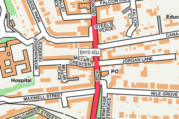 EH10 4QJ map - OS OpenMap – Local (Ordnance Survey)