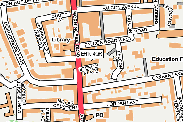 EH10 4QR map - OS OpenMap – Local (Ordnance Survey)