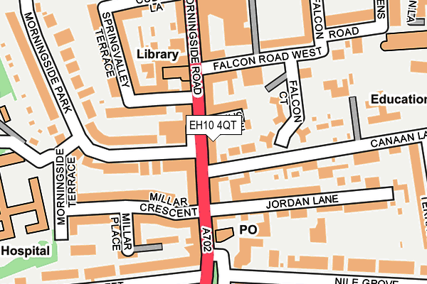EH10 4QT map - OS OpenMap – Local (Ordnance Survey)