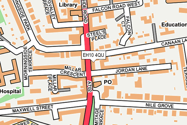 EH10 4QU map - OS OpenMap – Local (Ordnance Survey)