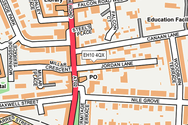 EH10 4QX map - OS OpenMap – Local (Ordnance Survey)