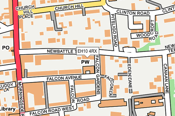 EH10 4RX map - OS OpenMap – Local (Ordnance Survey)