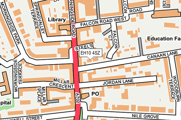 EH10 4SZ map - OS OpenMap – Local (Ordnance Survey)