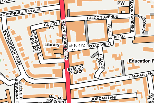 EH10 4YZ map - OS OpenMap – Local (Ordnance Survey)