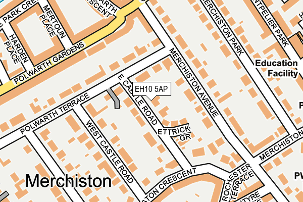 EH10 5AP map - OS OpenMap – Local (Ordnance Survey)