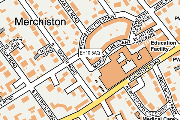 EH10 5AQ map - OS OpenMap – Local (Ordnance Survey)