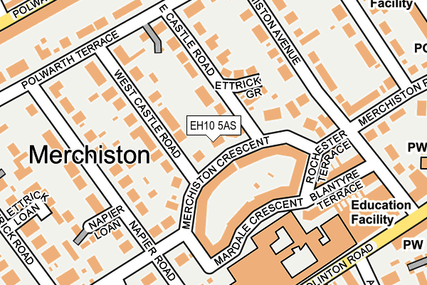 EH10 5AS map - OS OpenMap – Local (Ordnance Survey)