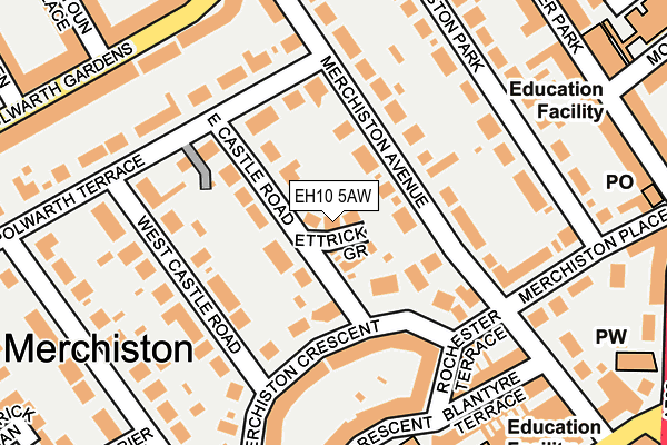 EH10 5AW map - OS OpenMap – Local (Ordnance Survey)