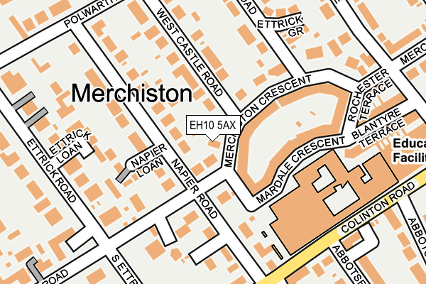 EH10 5AX map - OS OpenMap – Local (Ordnance Survey)