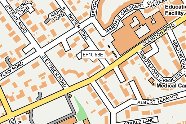 EH10 5BE map - OS OpenMap – Local (Ordnance Survey)