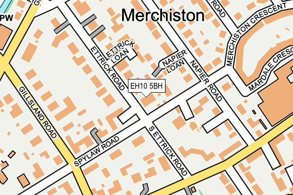 EH10 5BH map - OS OpenMap – Local (Ordnance Survey)