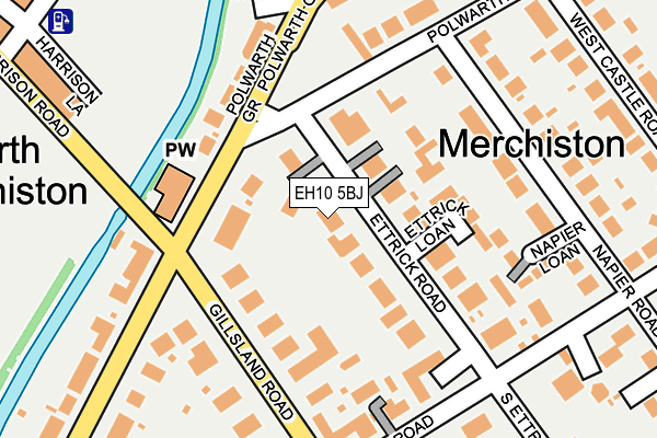 EH10 5BJ map - OS OpenMap – Local (Ordnance Survey)