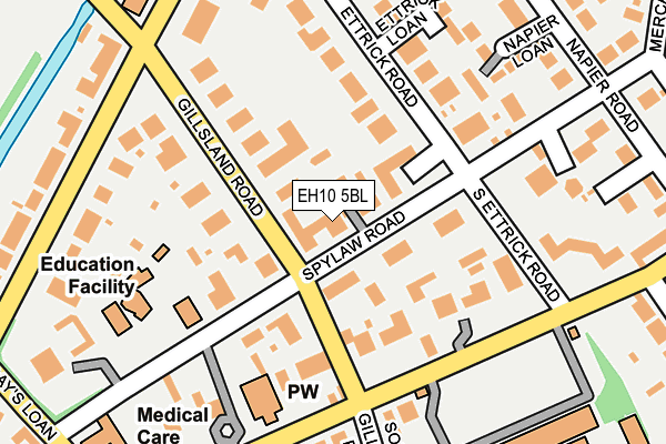 EH10 5BL map - OS OpenMap – Local (Ordnance Survey)