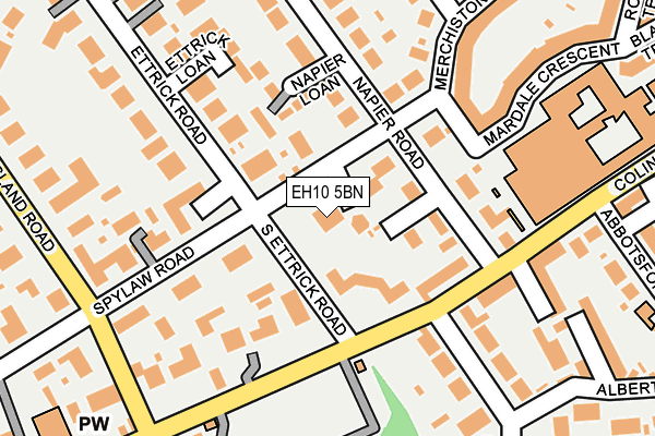 EH10 5BN map - OS OpenMap – Local (Ordnance Survey)