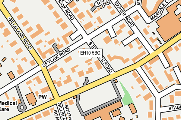 EH10 5BQ map - OS OpenMap – Local (Ordnance Survey)