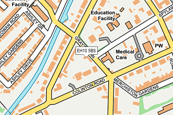 EH10 5BS map - OS OpenMap – Local (Ordnance Survey)