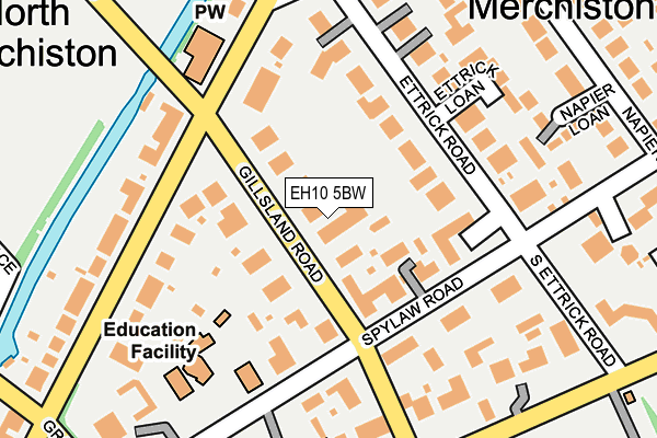 EH10 5BW map - OS OpenMap – Local (Ordnance Survey)