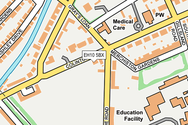 EH10 5BX map - OS OpenMap – Local (Ordnance Survey)