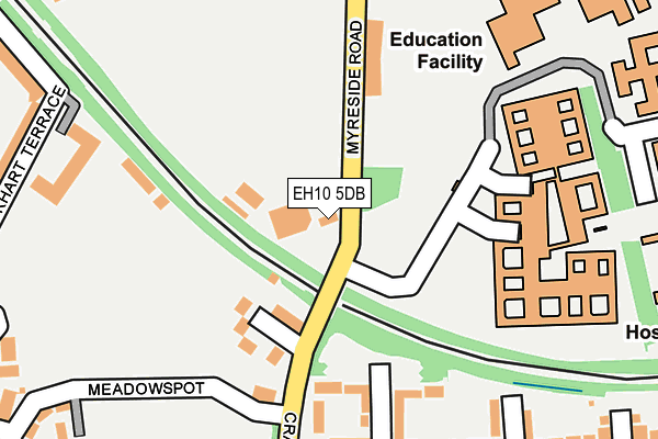 EH10 5DB map - OS OpenMap – Local (Ordnance Survey)