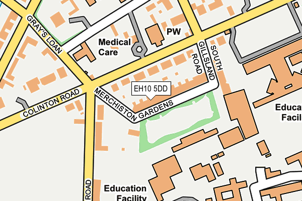 EH10 5DD map - OS OpenMap – Local (Ordnance Survey)