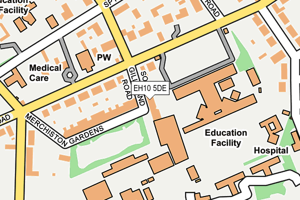 EH10 5DE map - OS OpenMap – Local (Ordnance Survey)