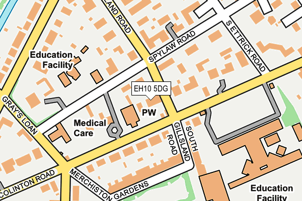 EH10 5DG map - OS OpenMap – Local (Ordnance Survey)