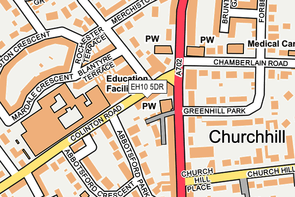 EH10 5DR map - OS OpenMap – Local (Ordnance Survey)