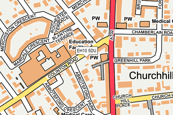EH10 5DU map - OS OpenMap – Local (Ordnance Survey)