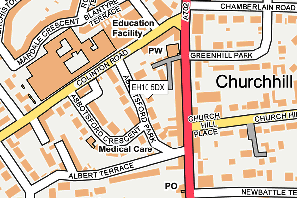 EH10 5DX map - OS OpenMap – Local (Ordnance Survey)