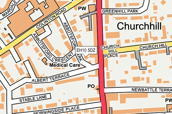 EH10 5DZ map - OS OpenMap – Local (Ordnance Survey)