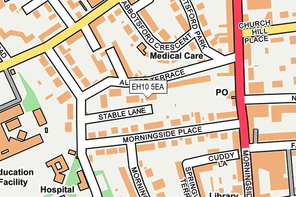 EH10 5EA map - OS OpenMap – Local (Ordnance Survey)