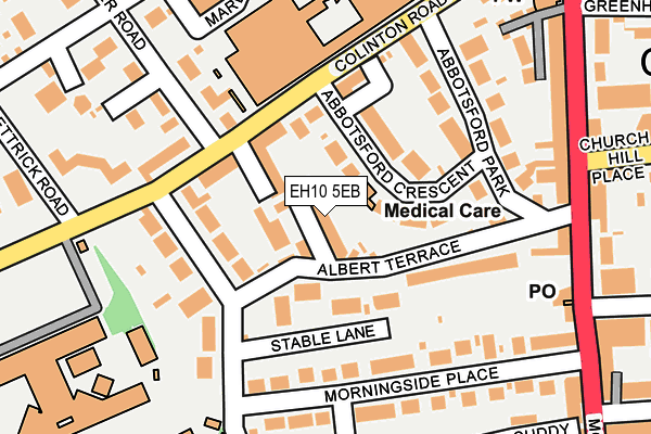 EH10 5EB map - OS OpenMap – Local (Ordnance Survey)