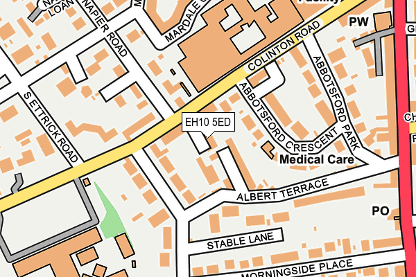 EH10 5ED map - OS OpenMap – Local (Ordnance Survey)