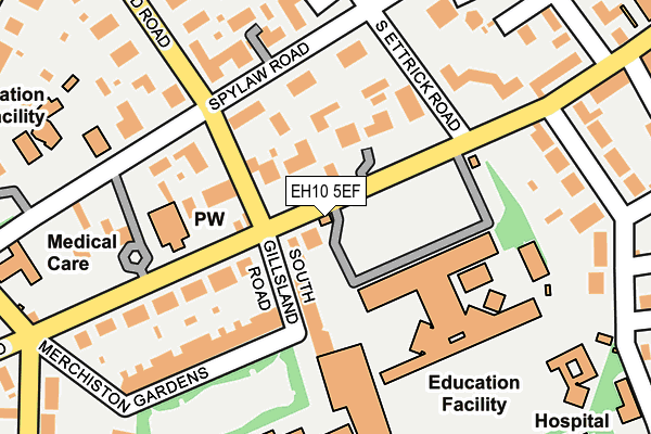 EH10 5EF map - OS OpenMap – Local (Ordnance Survey)