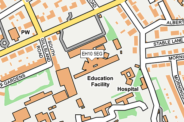 EH10 5EG map - OS OpenMap – Local (Ordnance Survey)